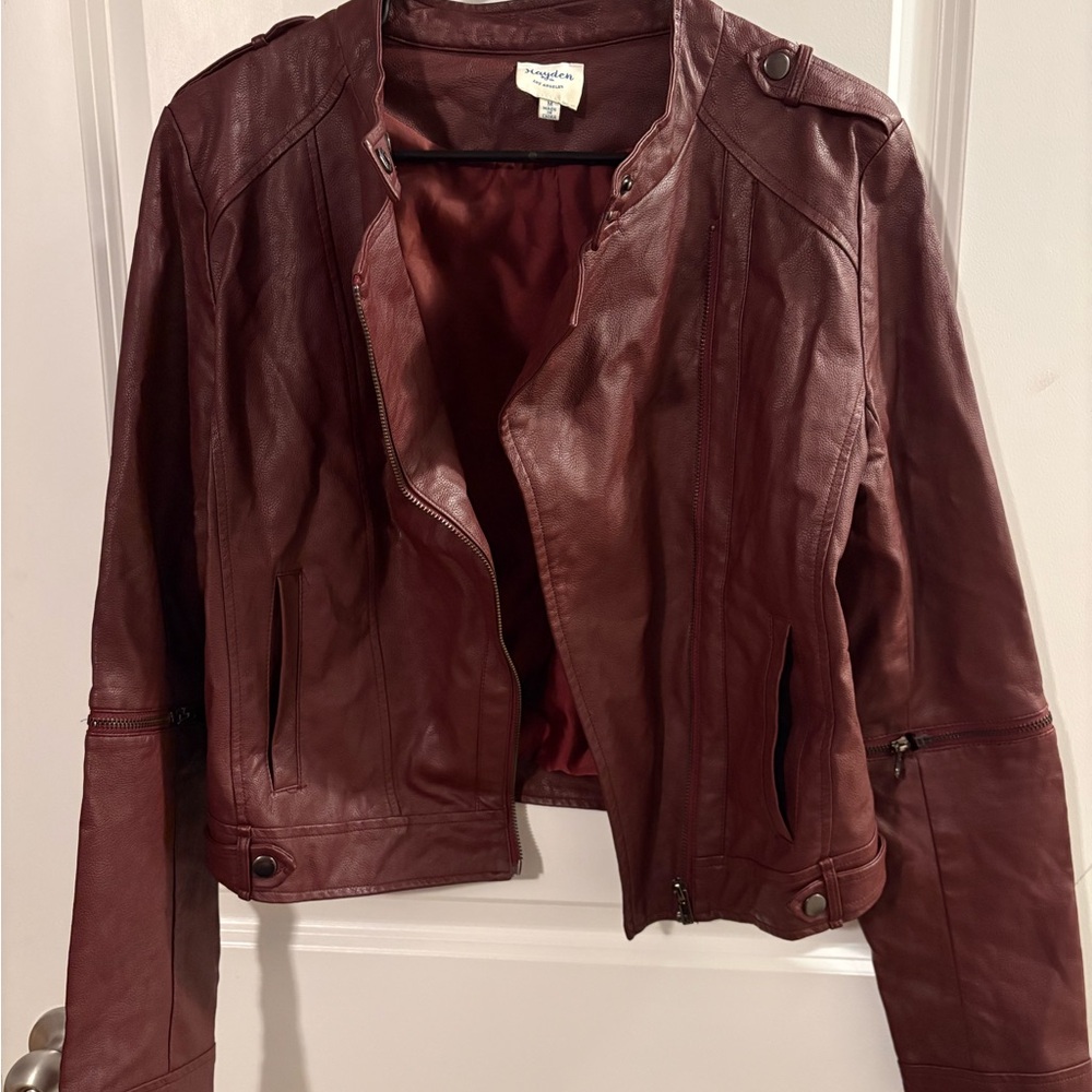 Hayden Deep Red Leather Jacket